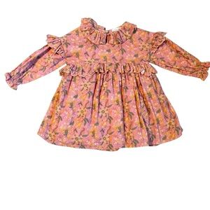 Floral Pink Kids Casual Dress